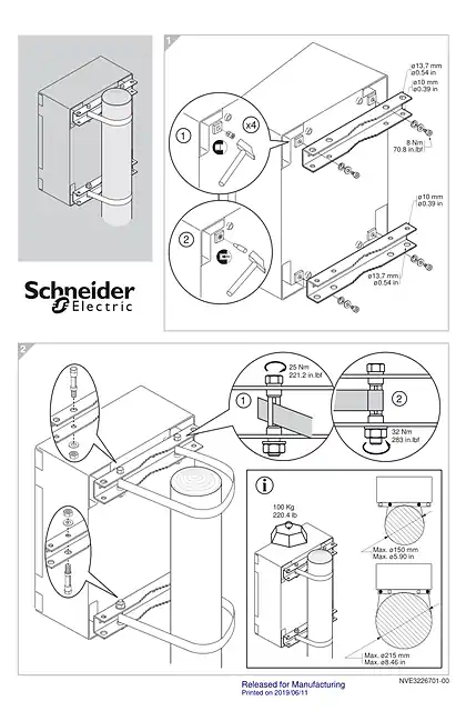 schneider施耐德Thalassa PLM General Instruction for post fixing device